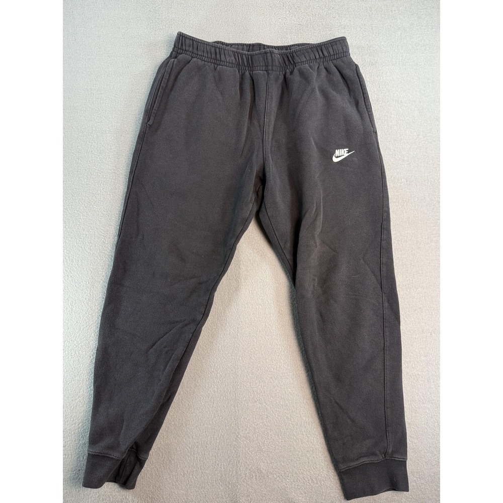 Nike Sweatpants Mens L Black Fleece Elastic Waist Pockets Athletic BV2671-010